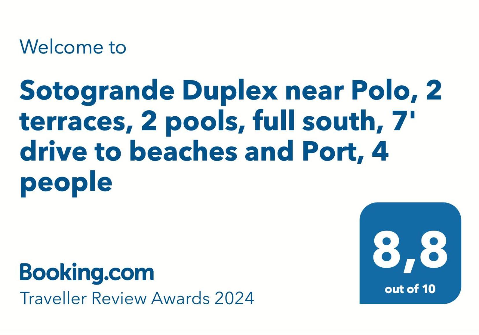 Duplex Near Polo, Pool View, 2 Pools, Full South, 7 Drive To Beaches And Port *